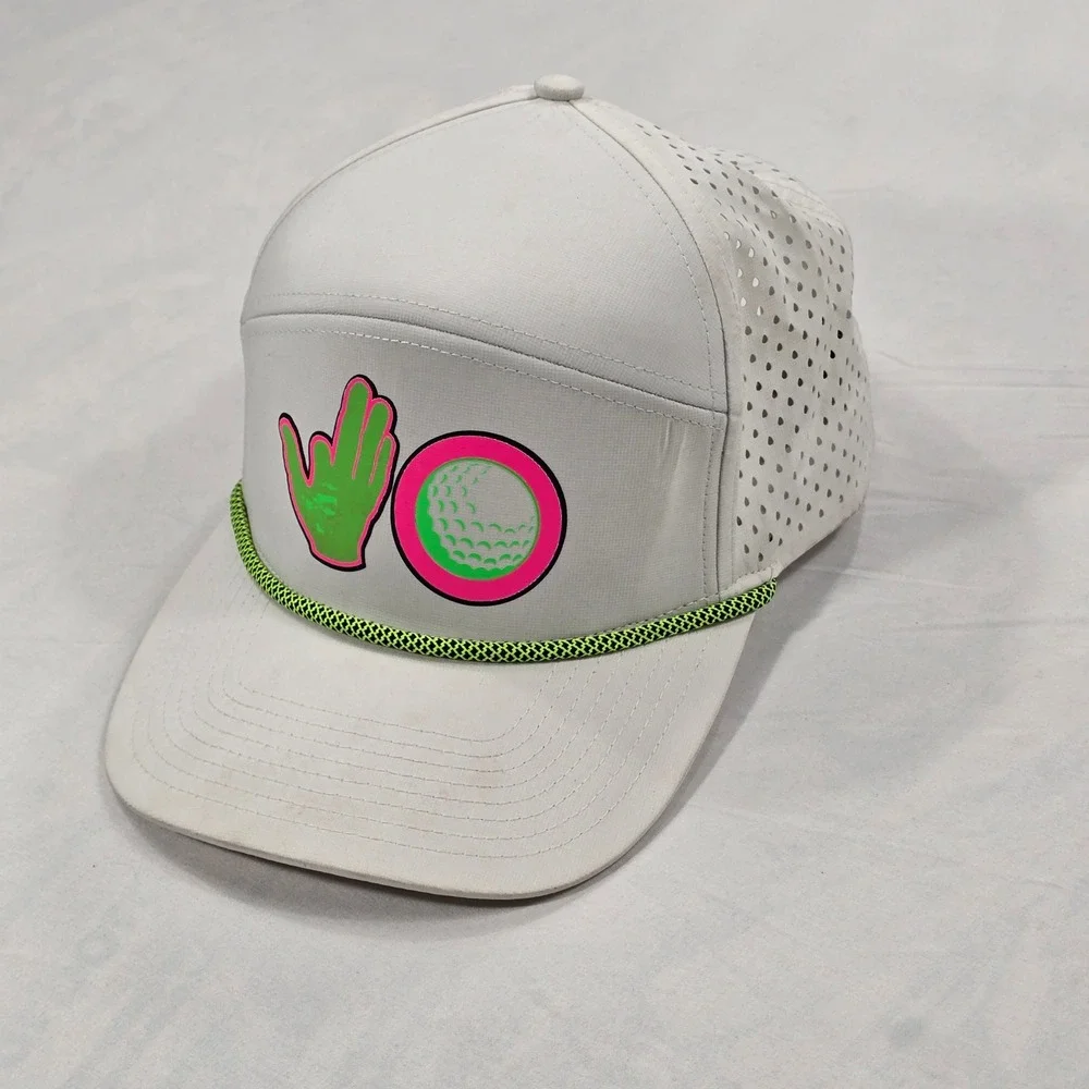 Osprey R+ Zapped White Golf Hat Men's Adjustable Perforated Rope‎ - Picture 3 of 6